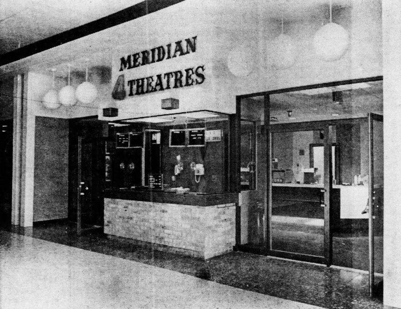 Meridian Mall West 4 - 1970 Newspaper Photo (newer photo)